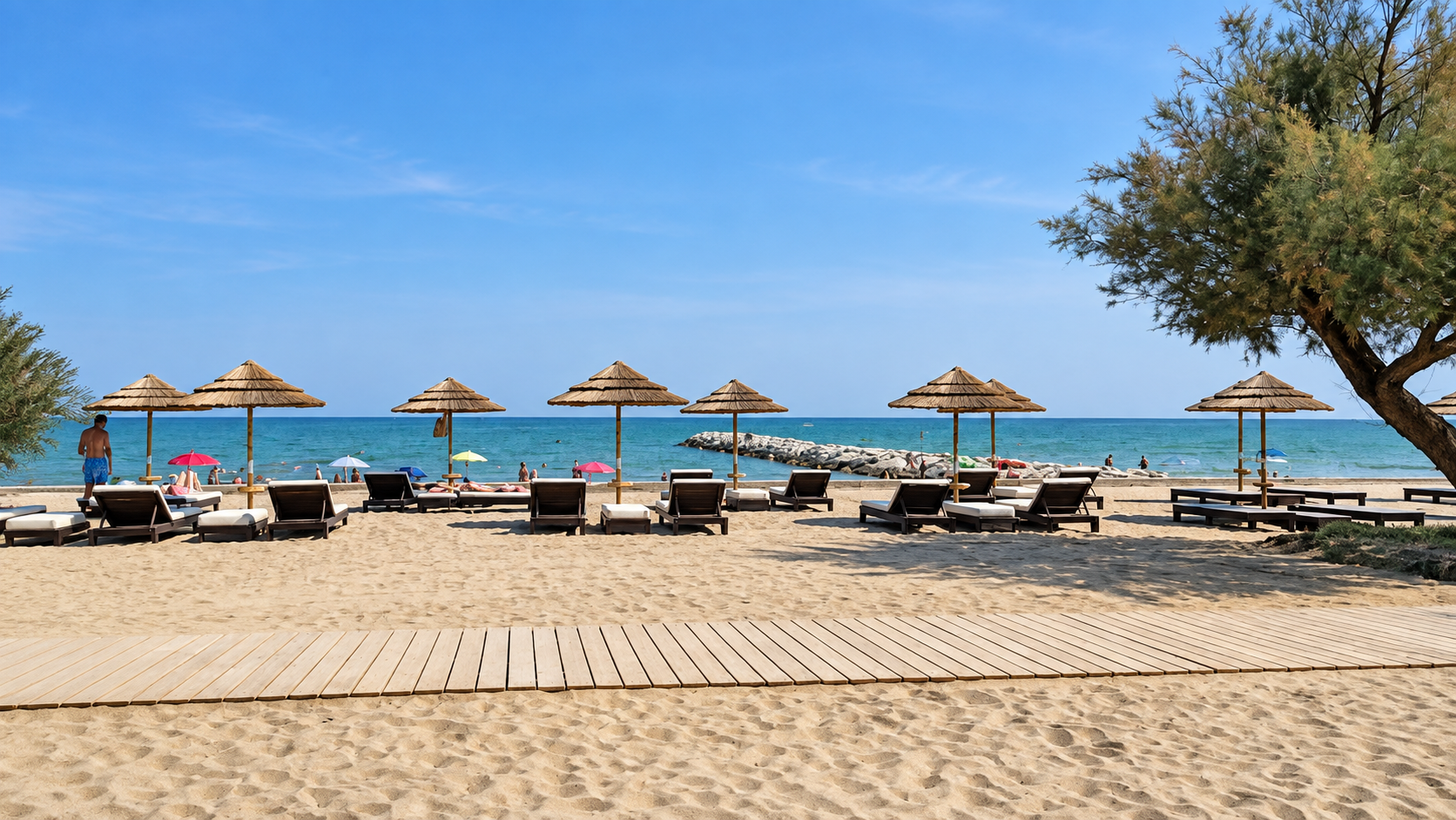 Skutečná pláž Baja Blanca Beach v Caorle